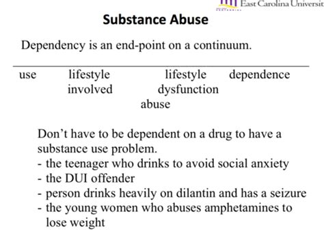 substance abuse quizlet